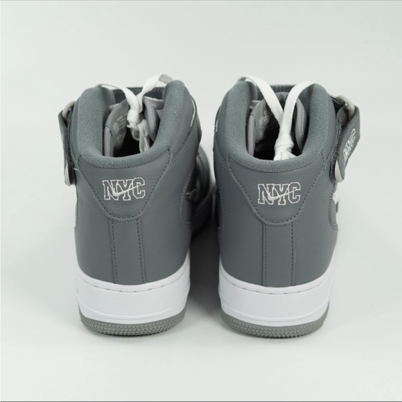 Nike air force 1 mid jewel QS ‘NYC - cool grey’ DH5622-001 2021 size 9.5 - Picture 7 of 8